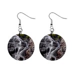 MOUNTAIN WATERFALL Mini Button Earrings Front