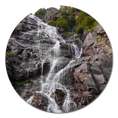 Mountain Waterfall Magnet 5  (round) by trendistuff