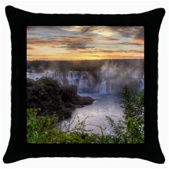 Iguazu Falls Throw Pillow Cases (black) by trendistuff