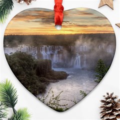 Iguazu Falls Heart Ornament (2 Sides) by trendistuff