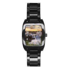 Iguazu Falls Stainless Steel Barrel Watch by trendistuff