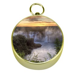 Iguazu Falls Gold Compasses by trendistuff