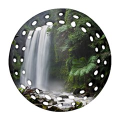 Hopetoun Falls Ornament (round Filigree)  by trendistuff