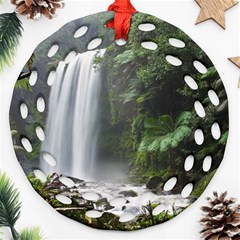 Hopetoun Falls Round Filigree Ornament (2side) by trendistuff