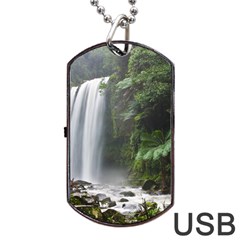 Hopetoun Falls Dog Tag Usb Flash (two Sides)  by trendistuff