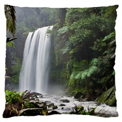 Hopetoun Falls Large Flano Cushion Cases (one Side)  by trendistuff