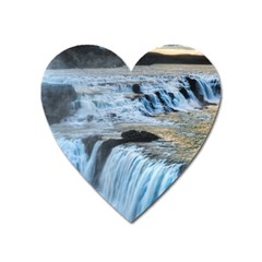 Gullfoss Waterfalls 2 Heart Magnet by trendistuff