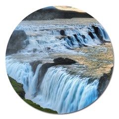 Gullfoss Waterfalls 2 Magnet 5  (round) by trendistuff