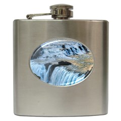 Gullfoss Waterfalls 2 Hip Flask (6 Oz) by trendistuff