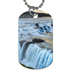 Gullfoss Waterfalls 2 Dog Tag (two Sides) by trendistuff