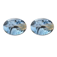 Gullfoss Waterfalls 2 Cufflinks (oval) by trendistuff