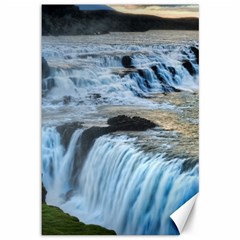 Gullfoss Waterfalls 2 Canvas 12  X 18   by trendistuff