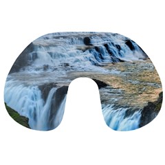 Gullfoss Waterfalls 2 Travel Neck Pillows by trendistuff