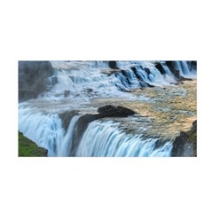 Gullfoss Waterfalls 2 Satin Wrap by trendistuff