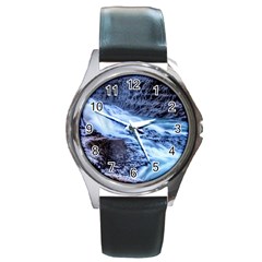 Gullfoss Waterfalls 1 Round Metal Watches by trendistuff