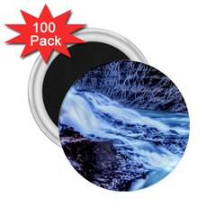 Gullfoss Waterfalls 1 2 25  Magnets (100 Pack)  by trendistuff