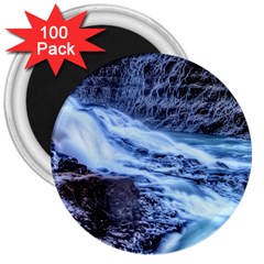 Gullfoss Waterfalls 1 3  Magnets (100 Pack) by trendistuff