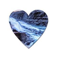 Gullfoss Waterfalls 1 Heart Magnet by trendistuff