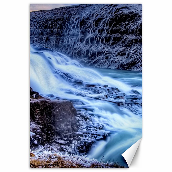 GULLFOSS WATERFALLS 1 Canvas 12  x 18  