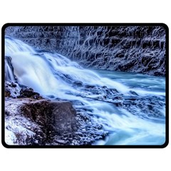 Gullfoss Waterfalls 1 Fleece Blanket (large)  by trendistuff