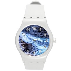 Gullfoss Waterfalls 1 Round Plastic Sport Watch (m) by trendistuff