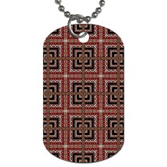 Check Ornate Pattern Dog Tag (two Sides) by dflcprints