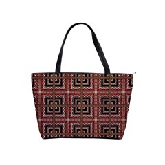 Check Ornate Pattern Shoulder Handbags by dflcprints