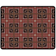 Check Ornate Pattern Fleece Blanket (medium)  by dflcprints