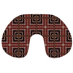 Check Ornate Pattern Travel Neck Pillows by dflcprints