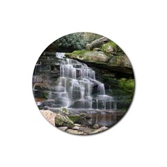 Elakala Falls Rubber Coaster (round)  by trendistuff