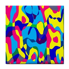 Colorful Chaos			tile Coaster by LalyLauraFLM