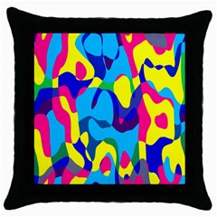 Colorful chaos			Throw Pillow Case (Black)