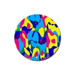 Colorful chaos			Rubber Coaster (Round) Front