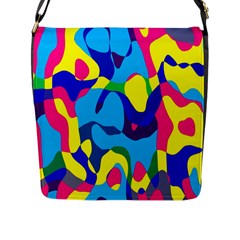 Colorful chaos			Flap Closure Messenger Bag (L)