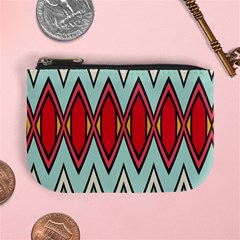 Rhombus And Chevrons Pattern 	mini Coin Purse by LalyLauraFLM