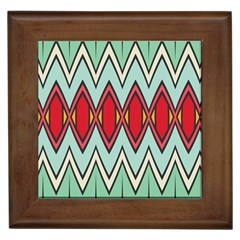 Rhombus And Chevrons Pattern			framed Tile by LalyLauraFLM