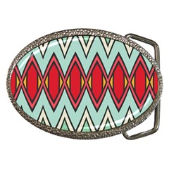 Rhombus And Chevrons Pattern			belt Buckle