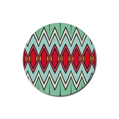 Rhombus And Chevrons Pattern			rubber Coaster (round) by LalyLauraFLM