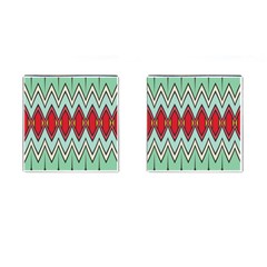 Rhombus And Chevrons Pattern			cufflinks (square) by LalyLauraFLM