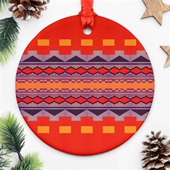 Rhombus Rectangles And Triangles			ornament (round) by LalyLauraFLM