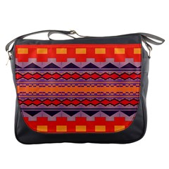 Rhombus Rectangles And Triangles			messenger Bag by LalyLauraFLM