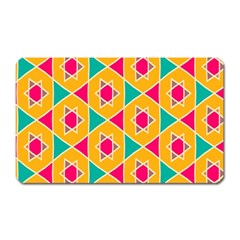 Colorful Stars Pattern			magnet (rectangular) by LalyLauraFLM