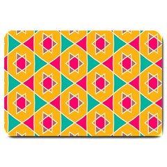 Colorful Stars Pattern			large Doormat by LalyLauraFLM