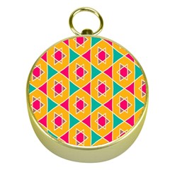 Colorful Stars Pattern			gold Compass by LalyLauraFLM