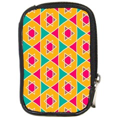 Colorful Stars Pattern			compact Camera Leather Case by LalyLauraFLM