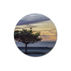 Sunset Scene At Boardwalk In Montevideo Uruguay Magnet 3  (round) by dflcprints