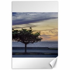 Sunset Scene At Boardwalk In Montevideo Uruguay Canvas 12  X 18   by dflcprints