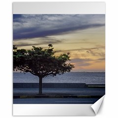 Sunset Scene At Boardwalk In Montevideo Uruguay Canvas 11  X 14   by dflcprints