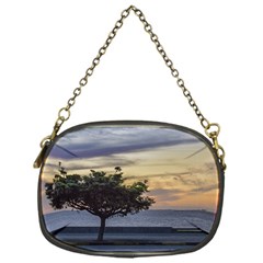 Sunset Scene At Boardwalk In Montevideo Uruguay Chain Purses (one Side)  by dflcprints