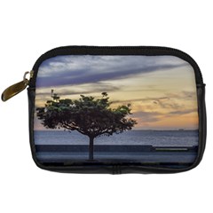 Sunset Scene At Boardwalk In Montevideo Uruguay Digital Camera Cases by dflcprints